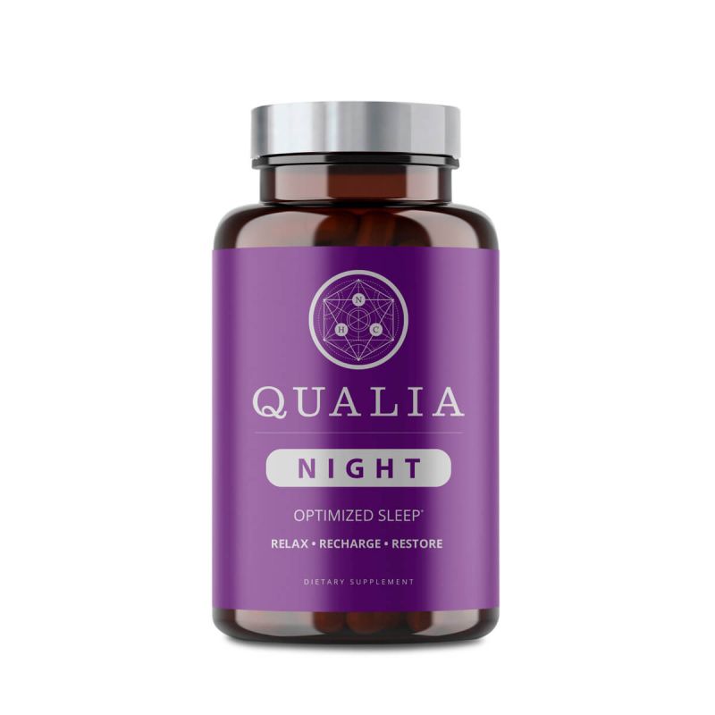 Qualia Night by Neurohacker®, 60 Capsules - Front Bottle