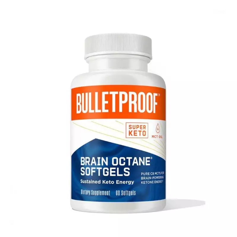Bulletproof Brain Octane Oil Softgels, 60 Capsules - Front Bottle